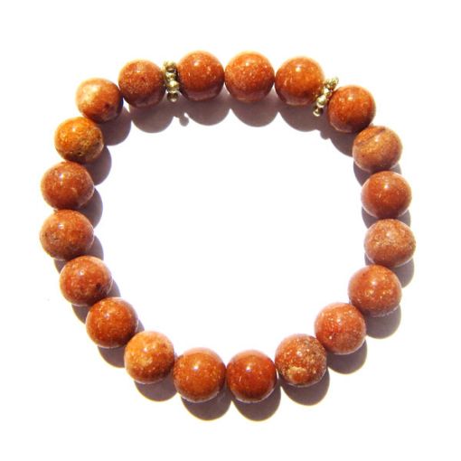Peach Moonstone Gemstone Bracelet 