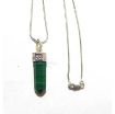 Malachite  Pencil Pendant with Chain  