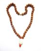 Rudraksha Mala with White Agate Pendant